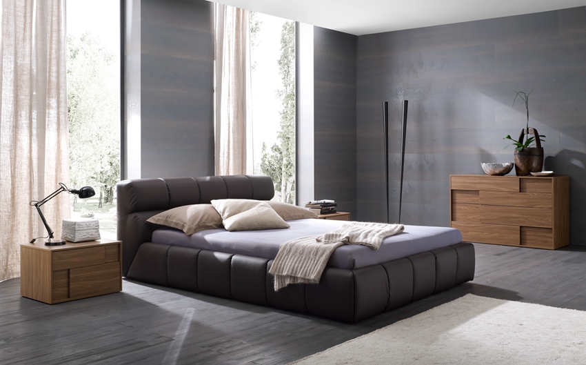 contemporary house interior design of bedroom italian furniture ideas with grey leather covering king size bedframe 50ca3