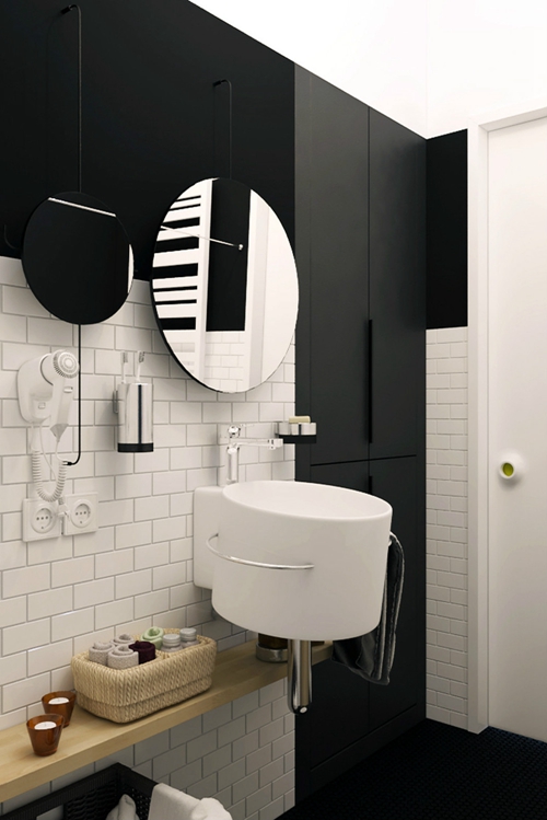 Black and white bathroom 02a0b